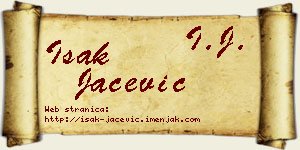 Isak Jaćević vizit kartica